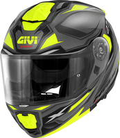 Givi X.27 Sector,  flip up helmet,  color: Matt Grey/Black/Neon-Yellow,  size: L (60)