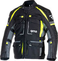 GMS-Moto Everest 3in1,  textile jacket waterproof,  color: Black/Grey/Neon-Yellow,  size: 3XL