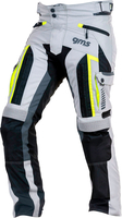 GMS-Moto Everest,  textile pants waterproof,  color: Light Grey/Black/Neon-Yellow,  size: 4XL