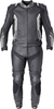 GMS-Moto GR-1,  leather suit 2pcs.,  color: Black/Grey/White,  size: 48