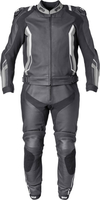 GMS-Moto GR-1,  leather suit 2pcs.,  color: Black/Grey/White,  size: 56