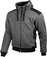 GMS-Moto Grizzly,  zip hoodie,  color: Grey/Black,  size: L