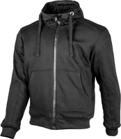 GMS-Moto Grizzly,  zip hoodie waterproof,  color: Black,  size: 3XL