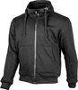 GMS-Moto Grizzly,  zip hoodie waterproof,  color: Black,  size: 4XL