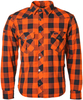 GMS-Moto Jaguar Aramid,  shirt/textile jacket,  color: Black/Orange,  size: S