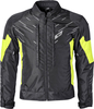 GMS-Moto Kasai,  textile jacket waterproof,  color: Black/Neon-Yellow,  size: 3XL