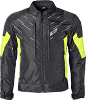GMS-Moto Kasai,  textile jacket waterproof,  color: Black/Neon-Yellow,  size: 4XL