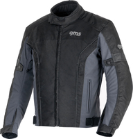 GMS-Moto Lagos,  textile jacket waterproof,  color: Black/Grey,  size: 3XL