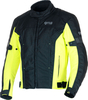 GMS-Moto Lagos,  textile jacket waterproof,  color: Black/Neon-Yellow,  size: 4XL