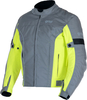 GMS-Moto Lagos,  textile jacket waterproof,  color: Grey/Neon-Yellow,  size: XS