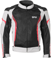 GMS-Moto Samu,  textile jacket,  color: Beige/Black/Red,  size: 5XL