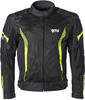 GMS-Moto Samu,  textile jacket,  color: Black/Yellow,  size: 5XL