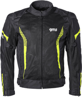 GMS-Moto Samu,  textile jacket,  color: Black/Yellow,  size: 6XL