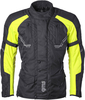 GMS-Moto Taylor,  textile jacket waterproof,  color: Black/Neon-Yellow,  size: 10XL
