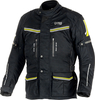 GMS-Moto Terra Eco,  textile jacket waterproof,  color: Black/Yellow,  size: L