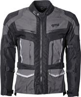 GMS-Moto Tigris,  textile jacket waterproof,  color: Black/Grey,  size: 11XL