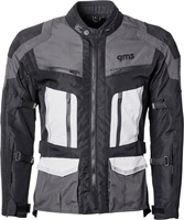GMS-Moto Tigris,  textile jacket waterproof,  color: Black/Grey/White,  size: 3XL
