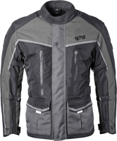 GMS-Moto Twister Neo,  textile jacket waterproof,  color: Black/Grey,  size: 10XL