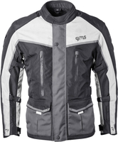 GMS-Moto Twister Neo,  textile jacket waterproof,  color: Black/Grey/White,  size: 3XL