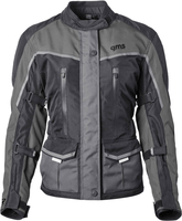 GMS-Moto Twister Neo,  textile jacket waterproof women,  color: Black/Grey,  size: 4XL