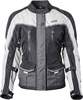 GMS-Moto Twister Neo,  textile jacket waterproof women,  color: Black/Grey/White,  size: 4XL