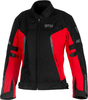 GMS-Moto Vega,  textile jacket waterproof women,  color: Black/Neon-Red,  size: XL