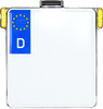 Heinz Bikes All-In-One D,  2in1 signals/license plate light,  color: Chromed,  size: 180x200 mm