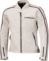 Held Brixham,  leather jacket women,  color: Light Grey/Red,  size: 42
