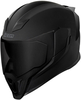 Icon Airflite Dark,  full face helmet,  color: Matt-Black,  size: XS