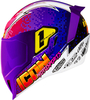 Icon Airflite Quarterflash,  integral helmet,  color: Purple/Black/White,  size: 3XL