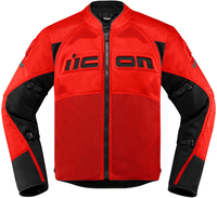 Icon Contra 2,  textile jacket,  color: Red/Black,  size: 4XL