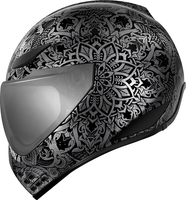 Icon Domain Gravitas,  integral helmet,  color: Black/Silver,  size: M