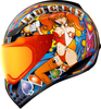 Icon Domain Lucky Lid 4,  integral helmet,  color: Red/Black/Orange/Blue,  size: L