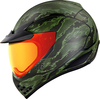 Icon Domain Tiger s Blood,  integral helmet,  color: Green/Dark Green/Orange,  size: S