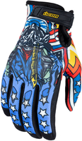 Icon Hooligan CE Flyboy,  gloves,  color: Blue/White/Red,  size: XL