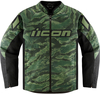 Icon Hooligan Tiger s Blood,  textile jacket,  color: Dark Green/Olive/Black,  size: XXL