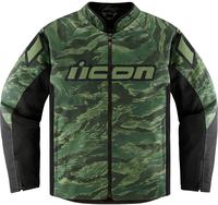 Icon Hooligan Tiger s Blood,  textile jacket,  color: Dark Green/Olive/Black,  size: XXL