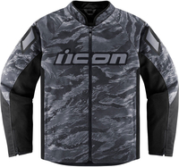 Icon Hooligan Tiger s Blood,  textile jacket,  color: Dark Grey/Grey/Black,  size: 4XL