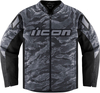 Icon Hooligan Tiger s Blood,  textile jacket,  color: Dark Grey/Grey/Black,  size: M