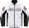 Icon Mesh AF,  leather/textile jacket,  color: White/Black,  size: L