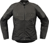 Icon Overlord3,  leather-/textile jacket women,  color: Black,  size: XL
