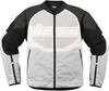 Icon Overlord3,  leather-/textiljacket perforated,  color: White/Black,  size: XL