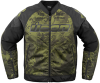 Icon Overlord3 Magnacross,  textile jacket,  color: Green/Black,  size: S