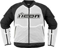 Icon Overlord3 Mesh,  textile jacket,  color: White/Black,  size: S