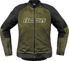 Icon Overlord3 Mesh,  textile jacket women,  color: Green/Black,  size: XS