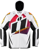 Icon Quarterflash,  textile jacket,  color: White/Black/Pink/Orange,  size: M