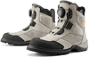 Icon Stormhawk,  short boots waterproof,  color: Light Grey/Black,  size: 13 US