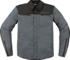 Icon Upstate Canvas,  textile jacket,  color: Grey/Black,  size: L