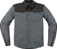 Icon Upstate Canvas,  textile jacket,  color: Grey/Black,  size: XXL