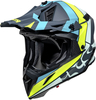 IXS 189 2.0,  motocross helmet,  color: Matt Blue/Neon-Green,  size: XS